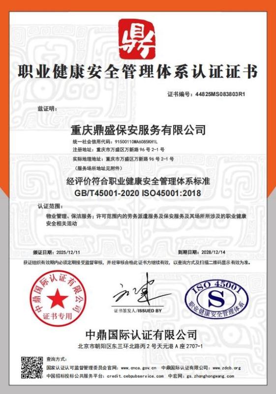 重庆鼎盛保安服务有限公司